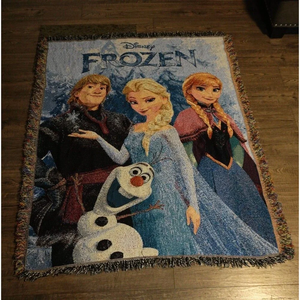 Disney FROZEN TAPESTRY THROW Woven Blanket Wall 44
